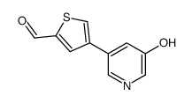 4-(5-hydroxypyridin-3-yl)thiophene-2-carbaldehyde结构式