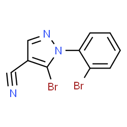 5-Bromo-1-(2-bromophenyl)-1H-pyrazole-4-carbonitrile structure