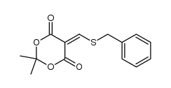 5-[(BENZYLSULFANYL)METHYLENE]-2,2-DIMETHYL-1,3-DIOXANE-4,6-DIONE结构式
