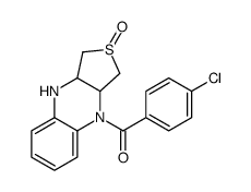 cis-1,3,3a,4,9,9a-Hexahydro-4-(4-chlorobenzoyl)thieno(3,4-b)quinoxalin e 2-oxide结构式
