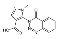 1-methyl-5-(4-oxo-1,2,3-benzotriazin-3-yl)pyrazole-4-carboxylic acid Structure