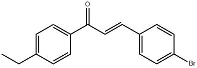 (2E)-3-(4-bromophenyl)-1-(4-ethylphenyl)prop-2-en-1-one structure