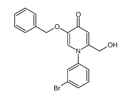 5-(benzyloxy)-1-(3-bromo-phenyl)-2-hydroxymethyl-1H-pyridin-4-one结构式