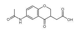 2-(6-acetamido-4-oxochroman-3-yl)acetic acid Structure