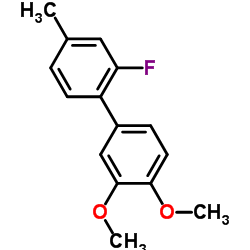 3',4'-Dimethoxy-2-fluoro-4-Methylbiphenyl Structure