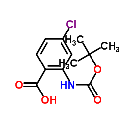 2-TERT-BUTOXYCARBONYLAMINO-4-CHLOROBENZOIC ACID Structure