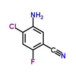 5-Amino-4-chloro-2-fluorobenzonitrile结构式