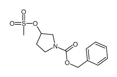 BENZYL 3-((METHYLSULFONYL)OXY)PYRROLIDINE-1-CARBOXYLATE structure