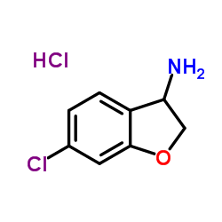 6-Chloro-2,3-dihydro-1-benzofuran-3-amine hydrochloride (1:1) structure