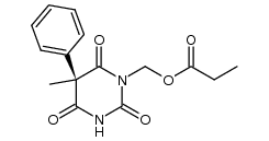 (R)-5-methyl-5-phenyl-1-(propionyloxymethyl)barbital结构式