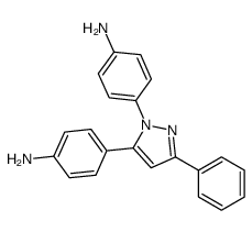 4-[2-(4-aminophenyl)-5-phenylpyrazol-3-yl]aniline结构式