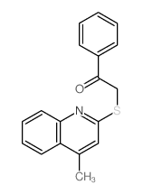 2-((4-methyl-2-quinolinyl)thio)-1-phenylethanone structure