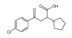 4-(4-CHLOROPHENYL)-4-OXO-2-(1-PYRROLIDINYL)BUTANOIC ACID结构式