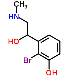 2-Bromo-3-[1-hydroxy-2-(methylamino)ethyl]phenol Structure