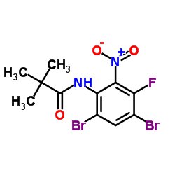 N-(4,6-Dibromo-3-fluoro-2-nitrophenyl)-2,2-dimethylpropanamide结构式