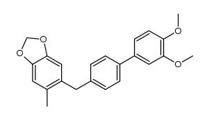 6-(4-(3,4-dimethoxyphenyl)benzyl)-3,4-(methylenedioxy)toluene Structure