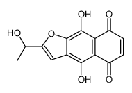 4,9-dihydroxy-2-(1-hydroxyethyl)benzo[f][1]benzofuran-5,8-dione结构式