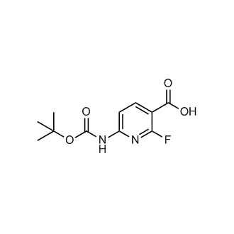 6-((叔丁氧羰基)氨基)-2-氟烟酸结构式
