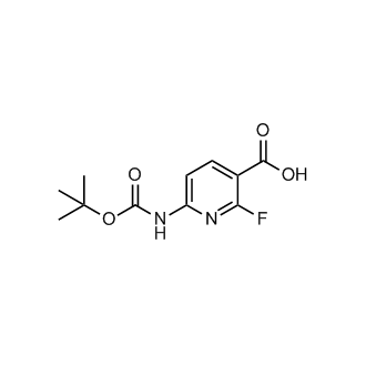 6-((tert-Butoxycarbonyl)amino)-2-fluoronicotinic acid Structure