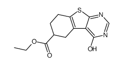 ethyl 4-hydroxy-5,6,7,8-tetrahydrobenzo[4,5]thieno[2,3-d]pyrimidine-6-carboxylate结构式