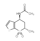 N-[(4S,6S)-6-methyl-7,7-dioxo-5,6-dihydro-4H-thieno[2,3-b]thiopyran-4-yl]acetamide structure