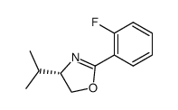 (-)-(S)-2-(2-fluoro-phenyl)-4-isopropyl-4,5-dihydro-oxazole结构式