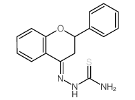 Hydrazinecarbothioamide,2-(2,3-dihydro-2-phenyl-4H-1-benzopyran-4-ylidene)- Structure