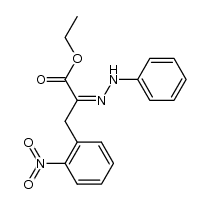3-(2-nitro-phenyl)-2-phenylhydrazono-propionic acid ethyl ester Structure