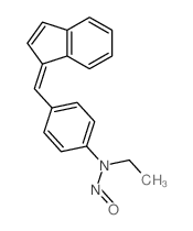 Benzenamine,N-ethyl-4-(1H-inden-1-ylidenemethyl)-N-nitroso- Structure