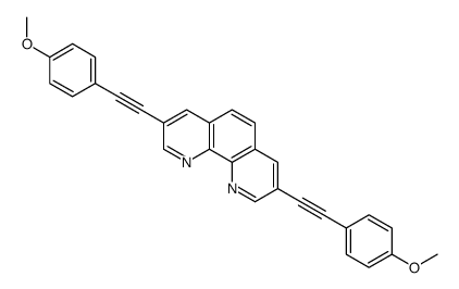 3,8-bis[2-(4-methoxyphenyl)ethynyl]-1,10-phenanthroline结构式