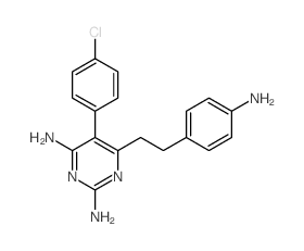 2,4-Pyrimidinediamine,6-[2-(4-aminophenyl)ethyl]-5-(4-chlorophenyl)- structure