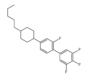 1,2,3-trifluoro-5-[2-fluoro-4-(4-pentylcyclohexyl)phenyl]benzene Structure