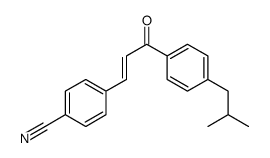 3-(4-氰基苯基)-1-(4-异丁苯基)-2-丙烯-1-酮结构式
