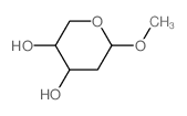 D-erythro-Pentopyranoside, methyl 2-deoxy-, .beta.- structure