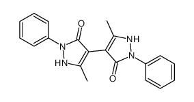 3,3'-dimethyl-1,1'-diphenyl-1H,1'H-4,4'-bipyrazole-5,5'-diol structure