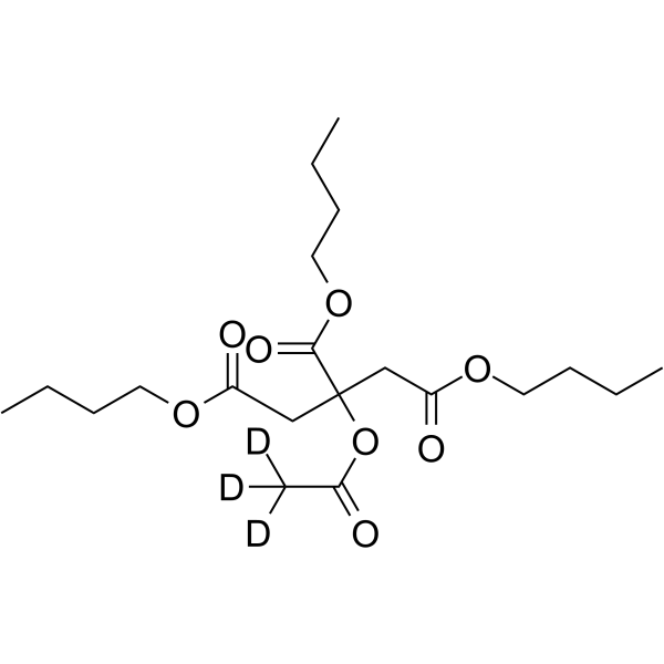Tributyl 2-acetoxypropane-1,2,3-tricarboxylate-d3结构式