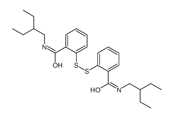 N-(2-ethylbutyl)-2-[[2-(2-ethylbutylcarbamoyl)phenyl]disulfanyl]benzamide结构式