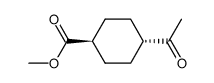 trans-4-acetylcyclohexanecarboxylic acid methyl ester Structure