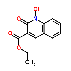 Ethyl 1-hydroxy-2-oxo-1,2-dihydro-3-quinolinecarboxylate结构式