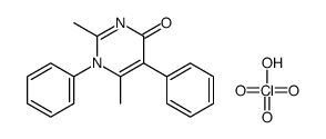 2,6-dimethyl-1,5-diphenylpyrimidin-4-one,perchloric acid Structure