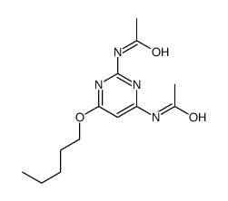 N-(2-acetamido-6-pentoxypyrimidin-4-yl)acetamide结构式