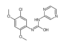 1-(5-chloro-2,4-dimethoxyphenyl)-3-pyrazin-2-ylurea结构式