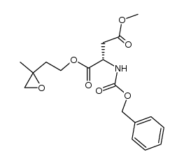 (2S)-2-benzyloxycarbonylamino-succinic acid-4-methyl ester 1-[2-(2-methyl-oxiranyl)-ethyl]ester Structure