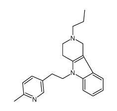 1H-Pyrido(4,3-b)indole, 2,3,4,5-tetrahydro-5-(2-(6-methyl-3-pyridyl)et hyl)-2-propyl-结构式