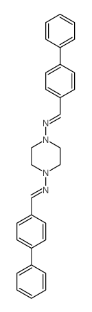 1-(4-phenylphenyl)-N-[4-[(4-phenylphenyl)methylideneamino]piperazin-1-yl]methanimine结构式