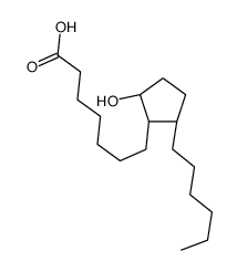 7-[(1S,2R)-2-hexyl-5-hydroxycyclopentyl]heptanoic acid Structure