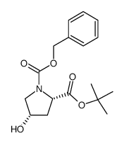 (2S,4S)-4-hydroxy-1-phenylmethoxycarbonylpyrrolidine-2-carboxylic acid tert-butyl ester Structure