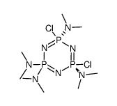 trans-2,4-dichloro-2,4,6,6,-tetrakis(dimethylamino)cyclotriphosphazene Structure