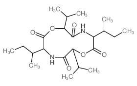 3,9-dibutan-2-yl-6,12-dipropan-2-yl-1,7-dioxa-4,10-diazacyclododecane-2,5,8,11-tetrone structure
