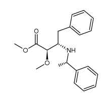methyl (2R,3S)-2-methoxy-4-phenyl-3-[(S)-1-phenylethylamino]butanoate Structure